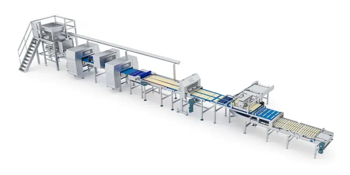 Ligne de production de baguettes et ciabattas