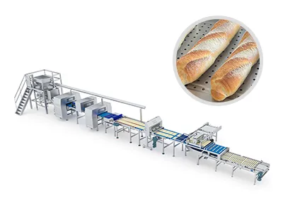 Ligne de production de baguettes et ciabattas