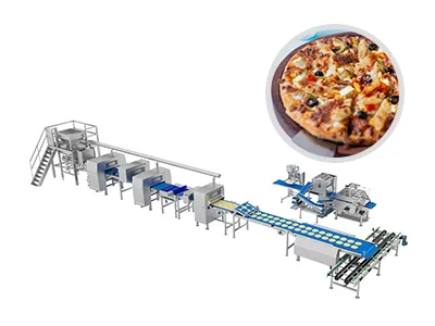 Ligne de production de pizzas